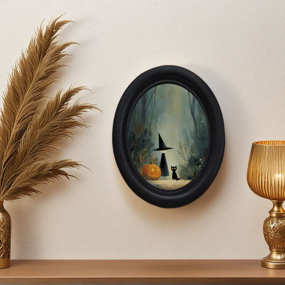 Office Furniture Home - Mural Seni Dinding Penyihir Halloween Vintage