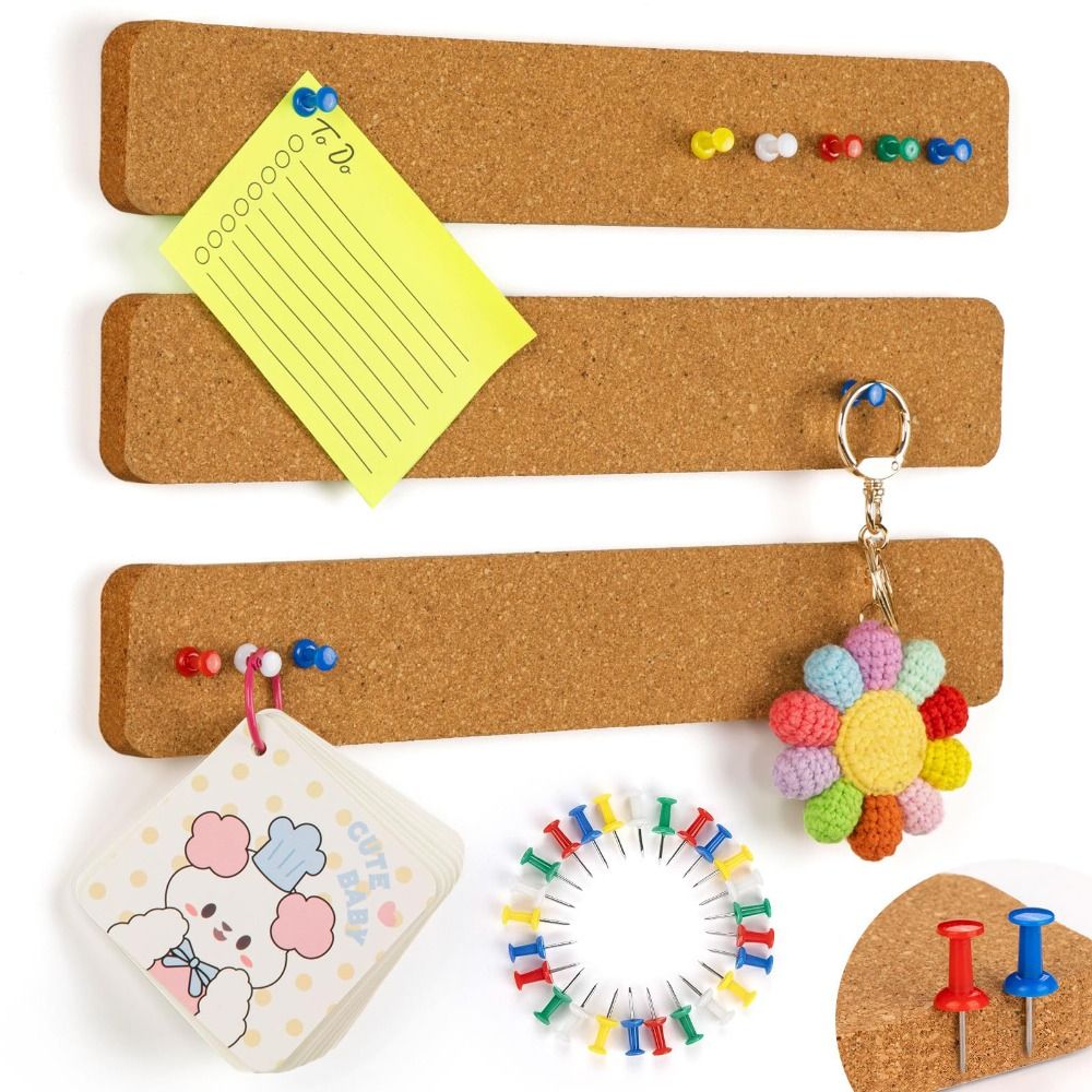 Bulletin Board Cork - Papan Gabus Perekat Sendiri Tanpa Bingkai,