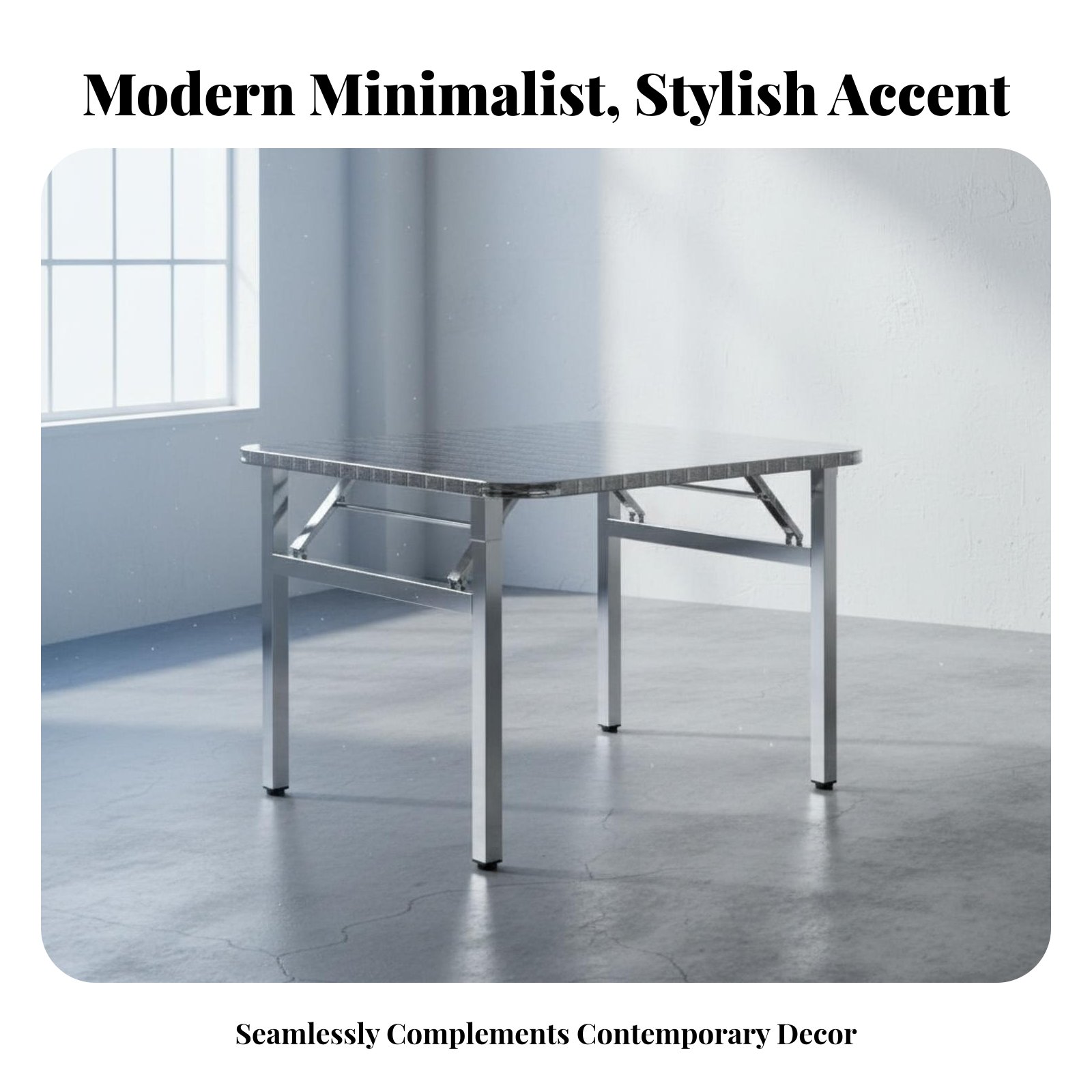 Office Furniture Home - Meja Lipat Persegi Panjang Desain Lipat