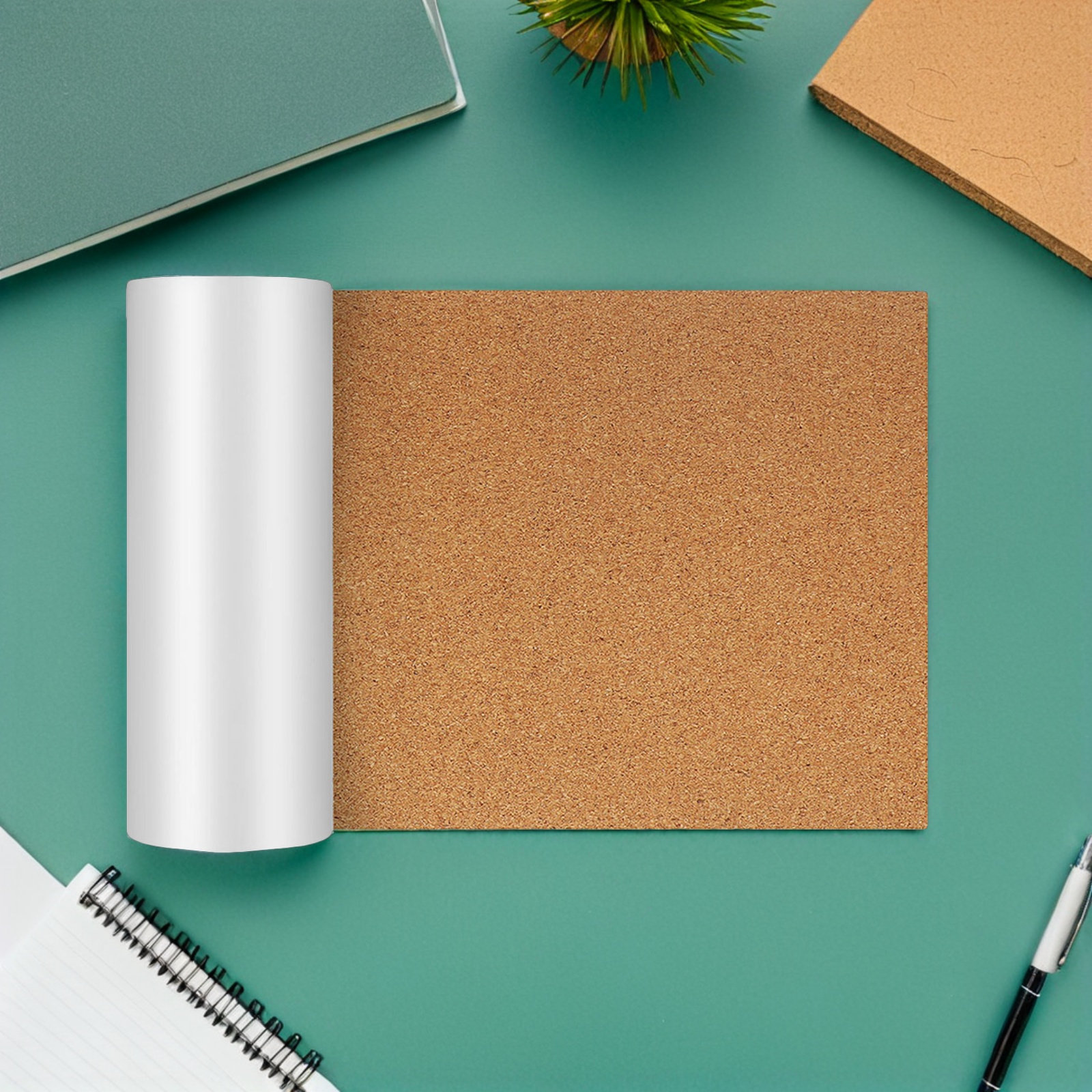 Bulletin Board Cork - Lembaran Papan Gabus Perekat 23.6x11.8in Gulungan
