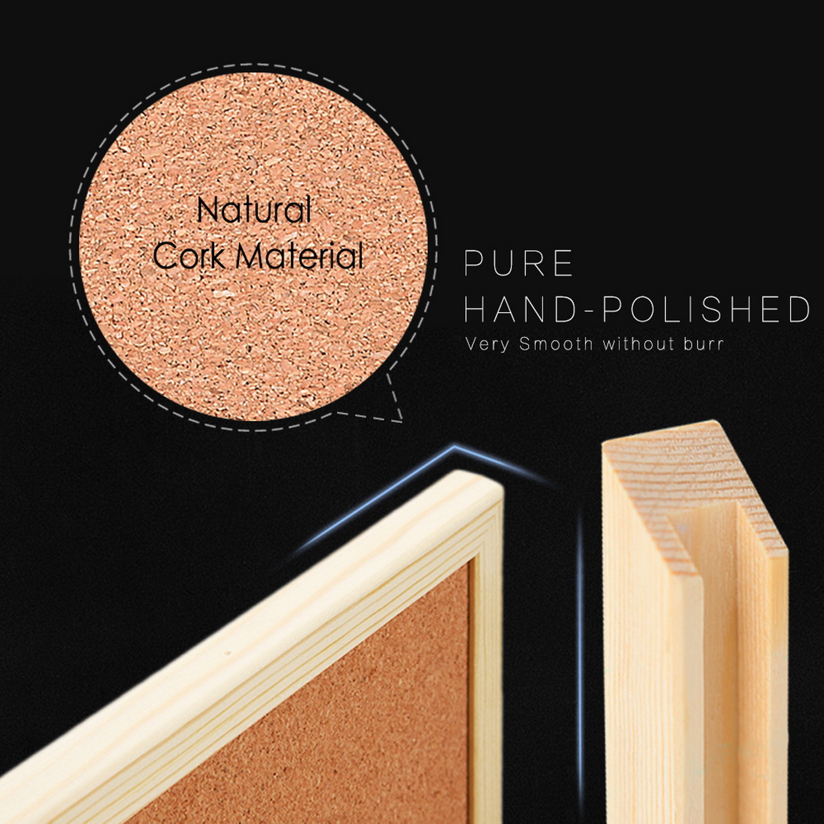 Papan Pesan Bingkai Kayu Pinus - Bulletin Board Cork ulasan dan harga