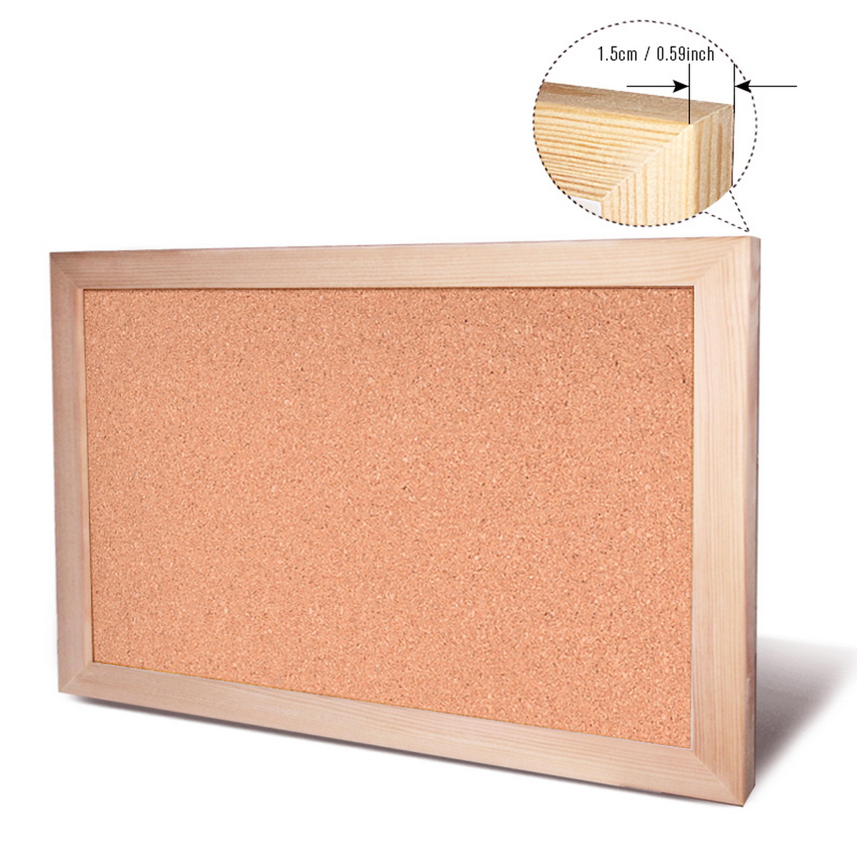 Papan Pesan Bingkai Kayu Pinus - Bulletin Board Cork ulasan dan harga
