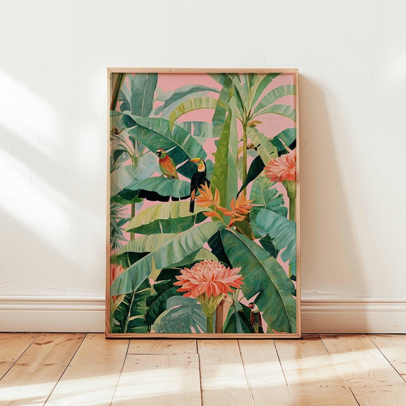 1 Buah Poster Kanvas Tropis Re - Office Furniture Home ulasan dan harga