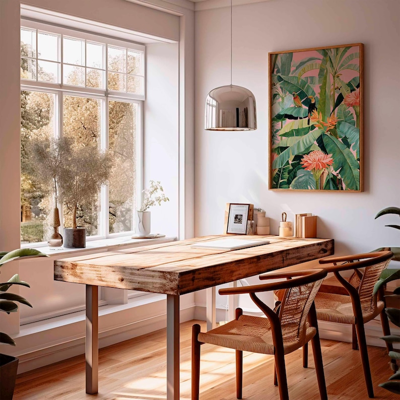 1 Buah Poster Kanvas Tropis Re - Office Furniture Home ulasan dan harga