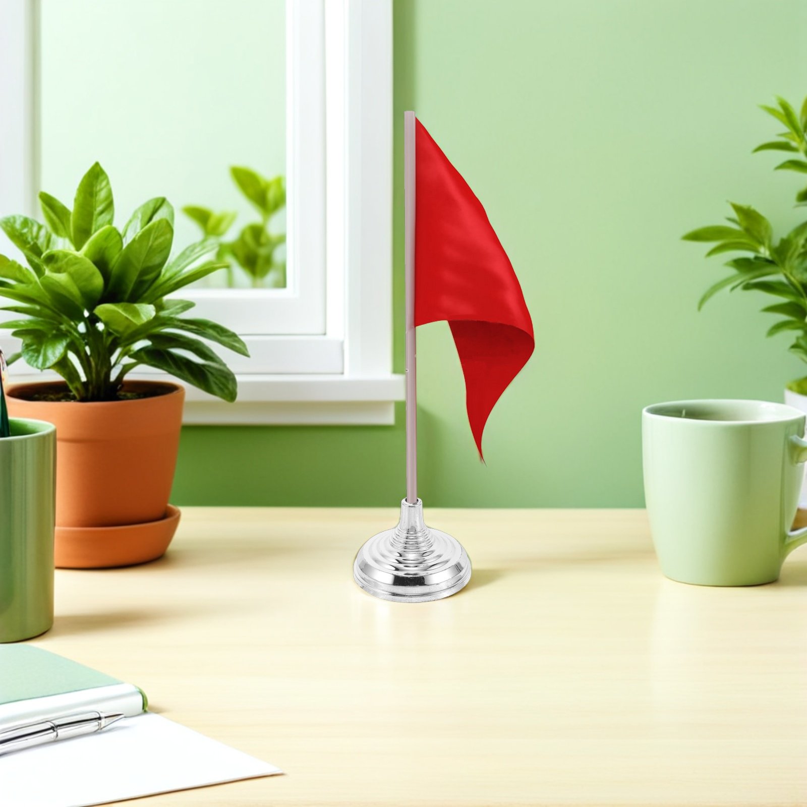12 Buah Penyangga Bendera Meja - Conference Table Round ulasan dan harga
