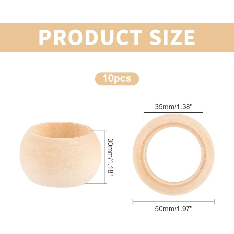 10 buah cincin serbet kayu, pe - Conference Table Round ulasan dan harga