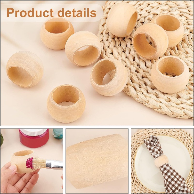 10 buah cincin serbet kayu, pe - Conference Table Round ulasan dan harga