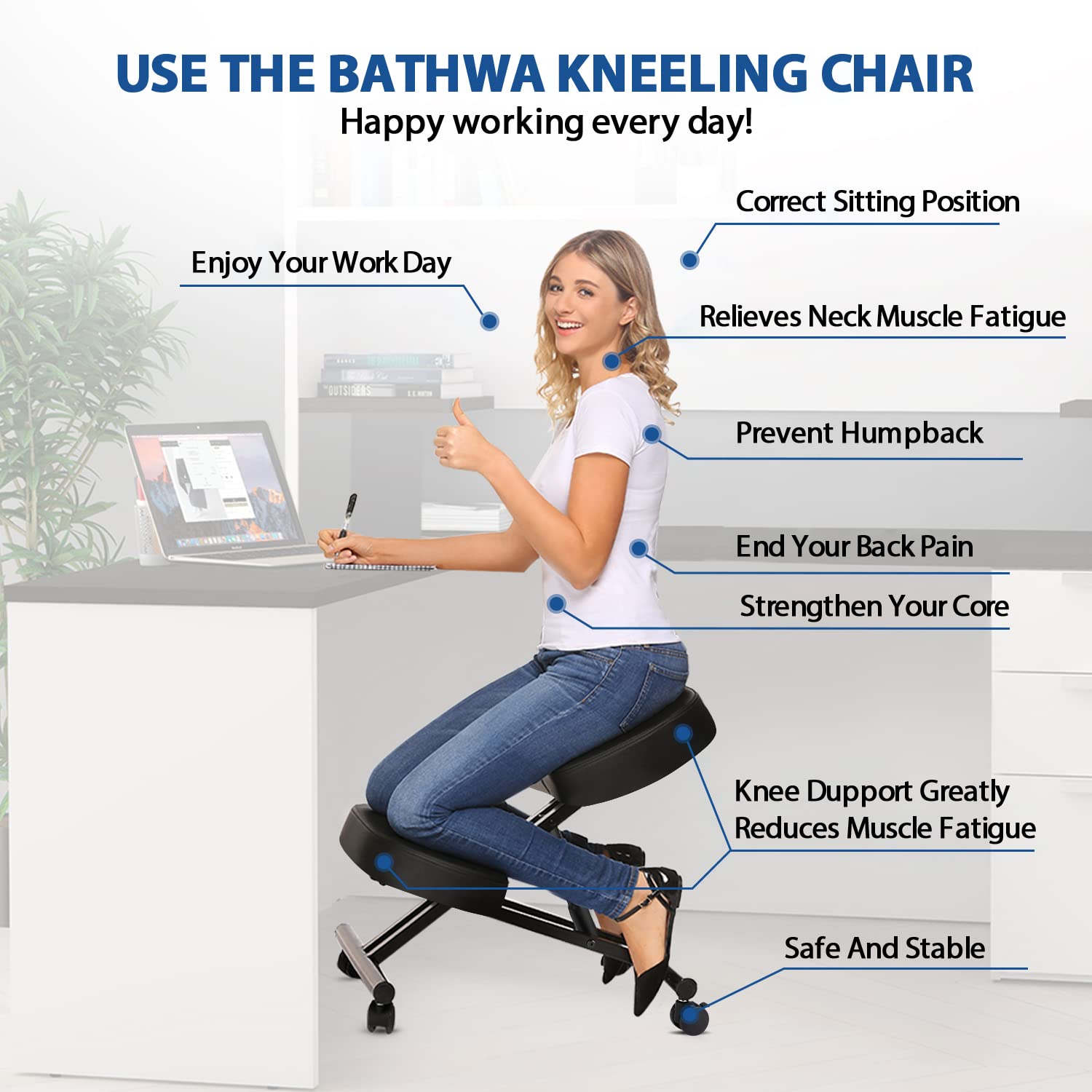 Kursi Berlutut Ergonomis untuk - Office Furniture Home ulasan dan harga