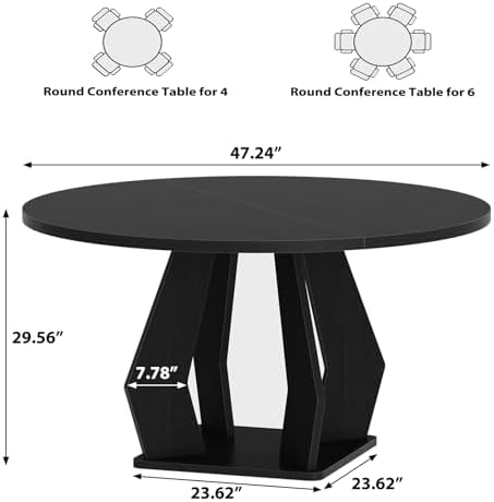 Meja Konferensi Bulat untuk 4- - Conference Table Round ulasan dan harga