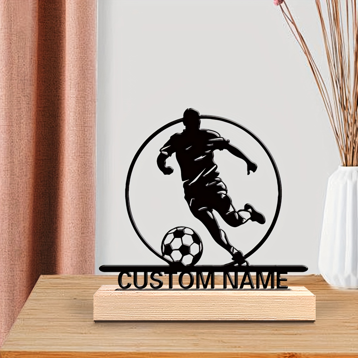 Patung Logam Pemain Sepak Bola - Office Furniture Home ulasan dan harga