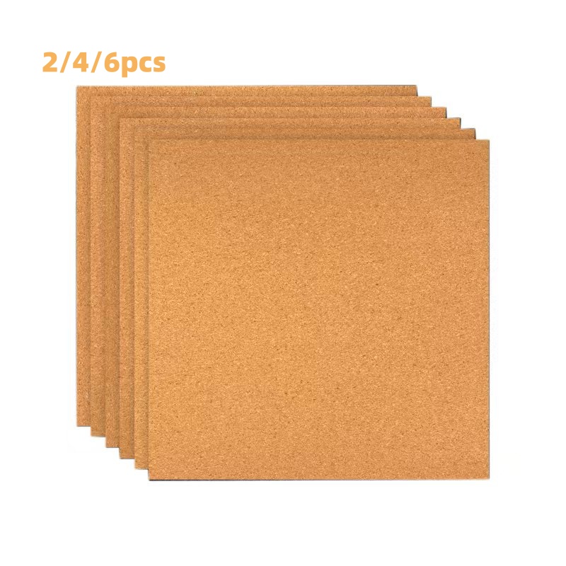 2/4/6 Buah Papan Gabus Persegi - Bulletin Board Cork ulasan dan harga
