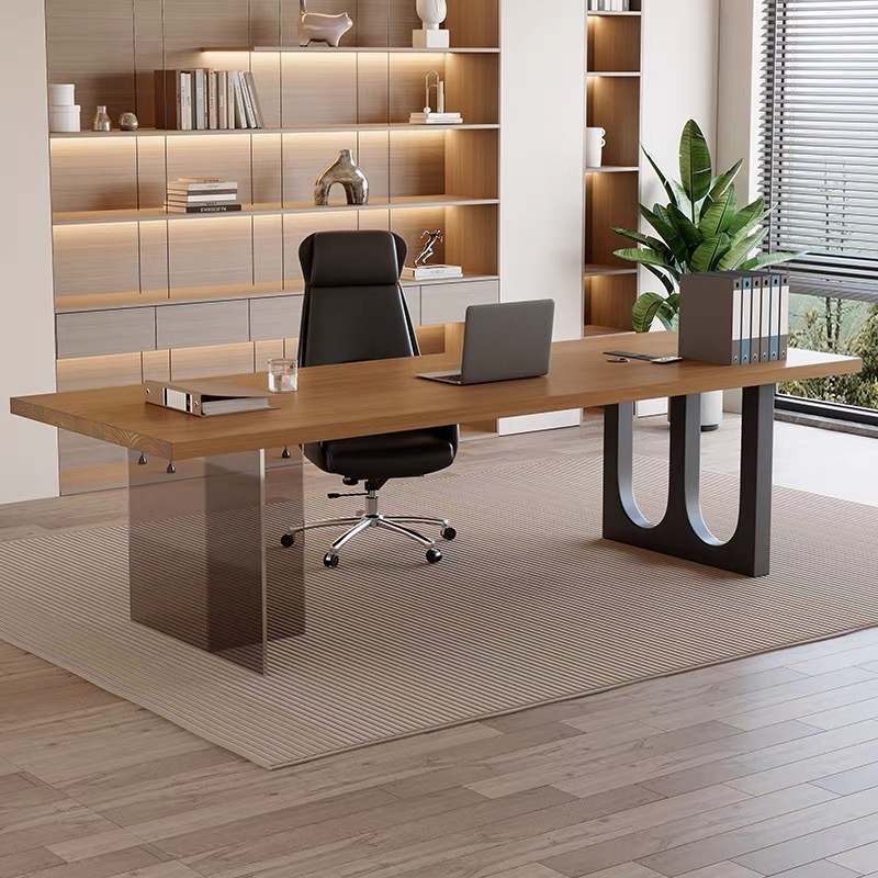 Meja Kantor Kayu Mengambang Ak - Office Furniture Home ulasan dan harga