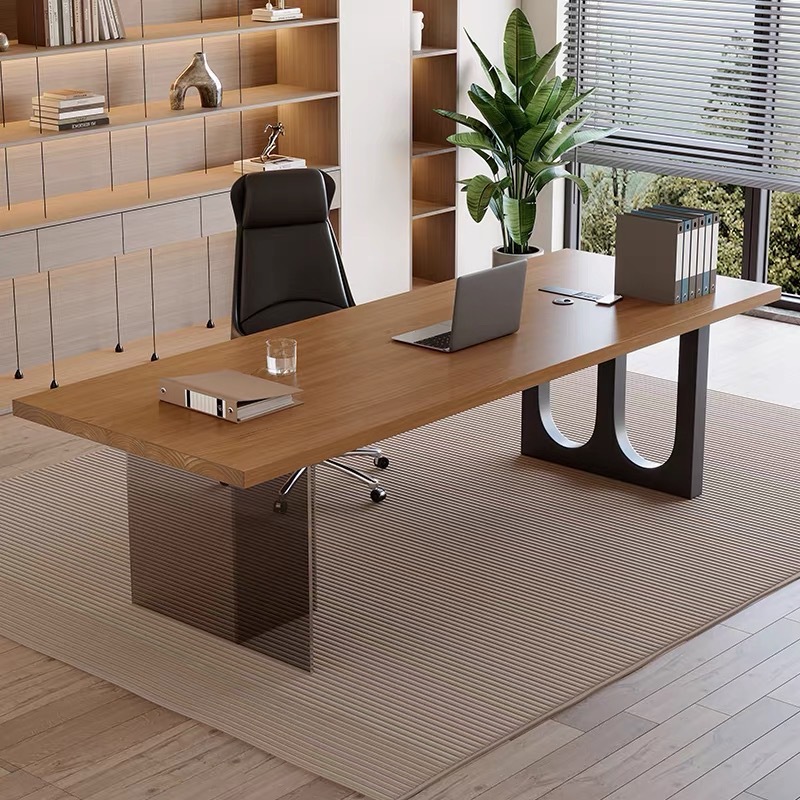 Meja Kantor Kayu Mengambang Ak - Office Furniture Home ulasan dan harga