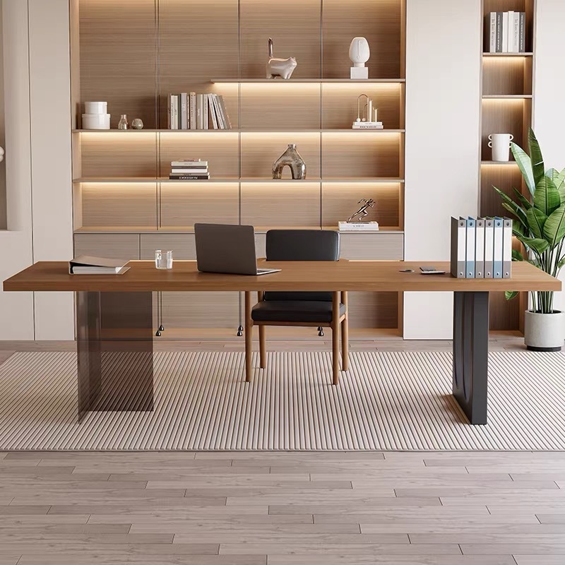 Meja Kantor Kayu Mengambang Ak - Office Furniture Home ulasan dan harga