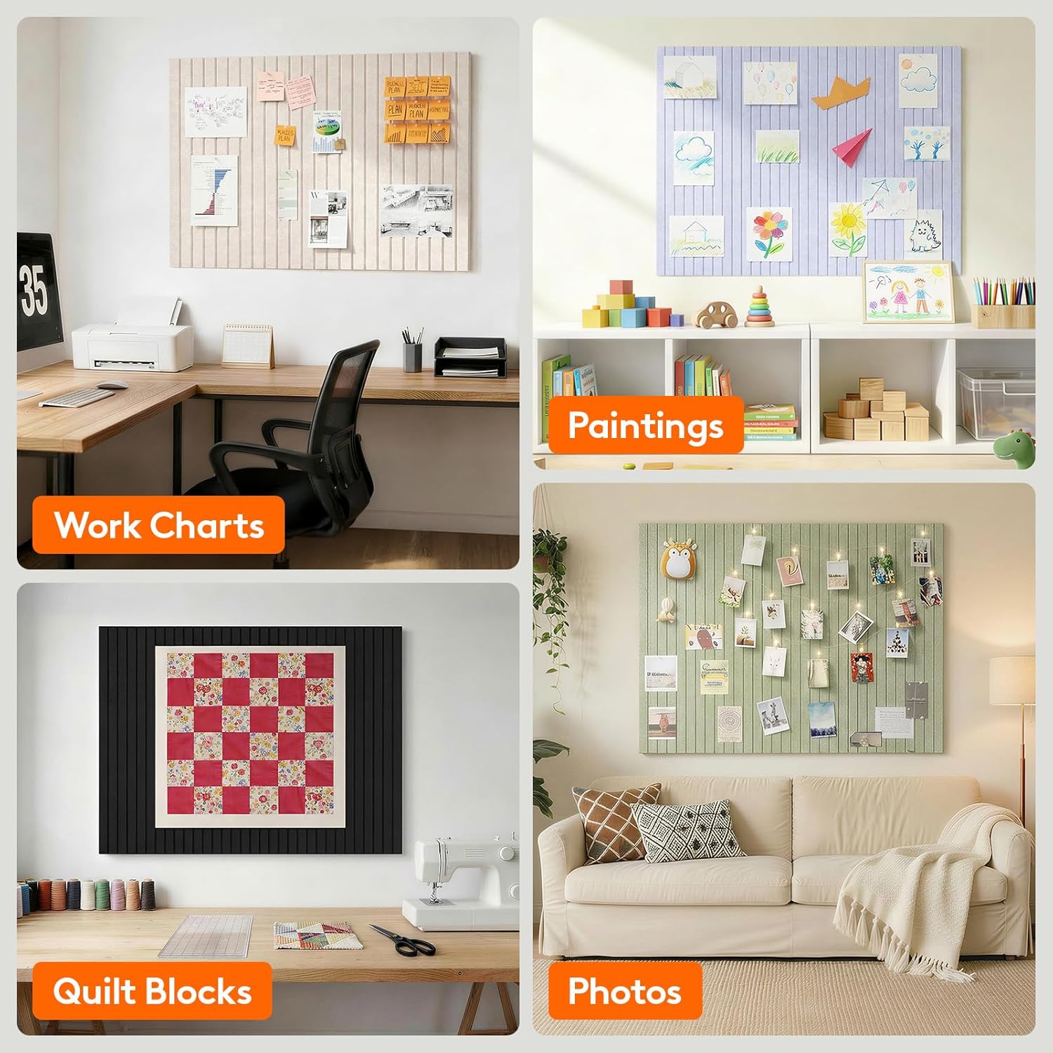 QS 6 PCS Papan Dinding Felt, P - Bulletin Board Cork ulasan dan harga