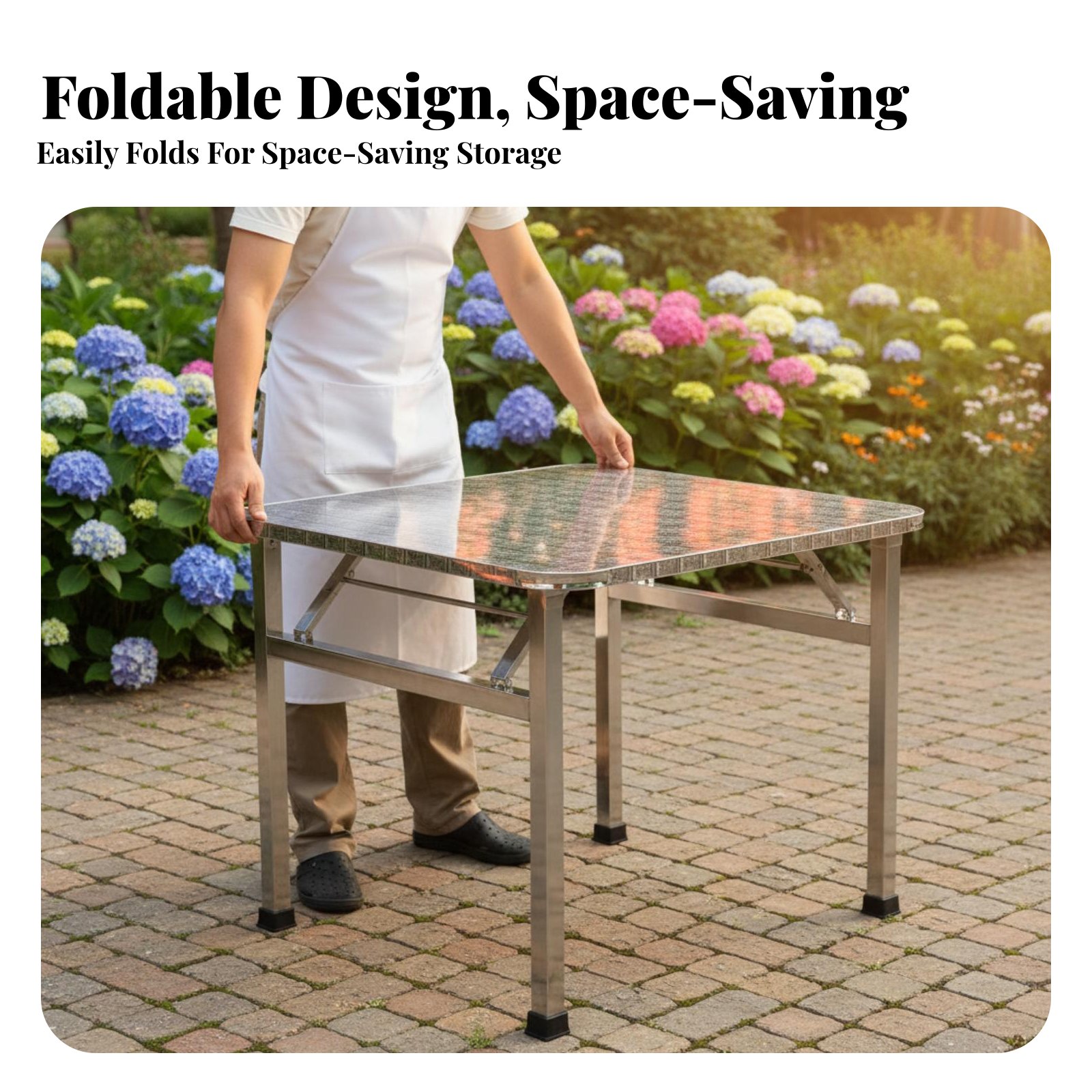 Meja Lipat Persegi Panjang Des - Office Furniture Home ulasan dan harga